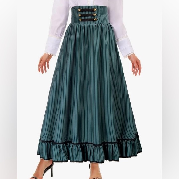 Victorian Skirt and Blouse for Halloween or Christmas Caroling size L NWT - Picture 2 of 5